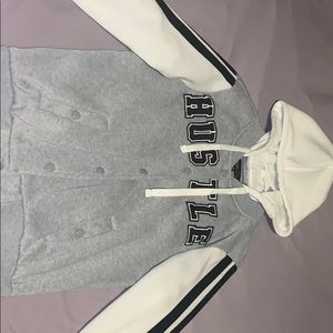 Hustle Button up Hoodie